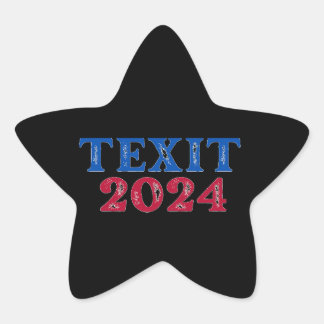 Texit 2024 Texas Stjärnformat Klistermärke