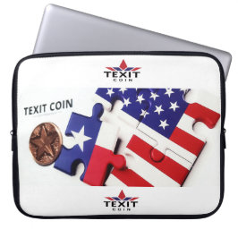 "TeXit Coin 15" Puzzle Biet och Logotyp Laptop Fodral