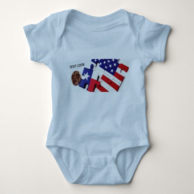 TeXit Coin Baby Blå T Shirt (Framsida)
