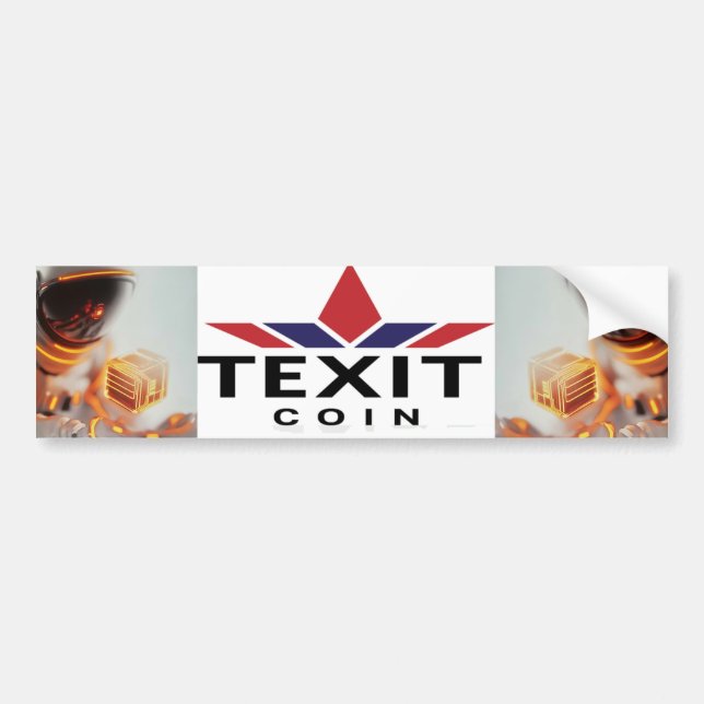 TeXit Coin Mine TXC och miss inte riden Bildekal (Framsidan)