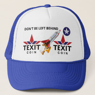 Texit Coin Officiell Logo, Rockship, TXC Star Vit Keps