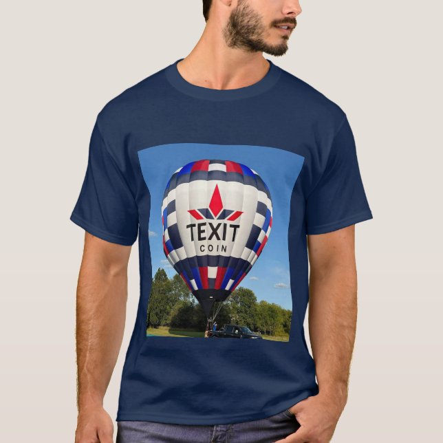 TeXit Coin Scan to Mine Balloon T Shirt (Framsida)