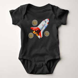TexitCoin Baby Officiell Logo på Mörkgrå T-Shirt