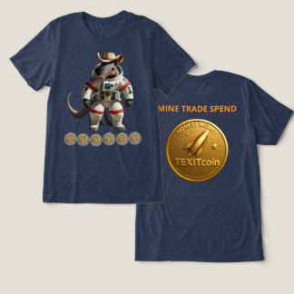 TexitCoin Guldmynt Bak och Armadillo Fram T Shirt