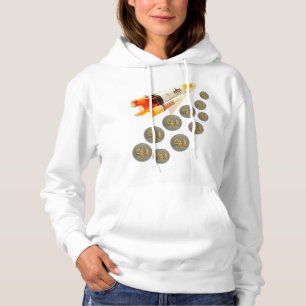 TexitCoin Officiell Logo Dragkedja Vit T Shirt
