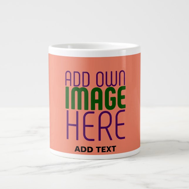 TEXMALL FÖR MODERN EDITABLE CORAL ORANGE IMAGE JUMBO MUGG (Framsidan)