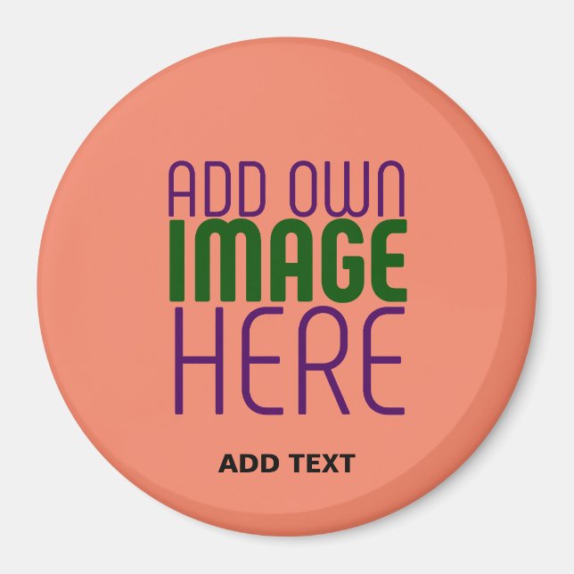 TEXMALL FÖR MODERN EDITABLE CORAL ORANGE IMAGE MAGNET (Framsidan)