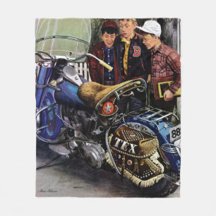 Texs motorcykel fleecefilt