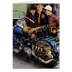 Texs motorcykel hälsningskort