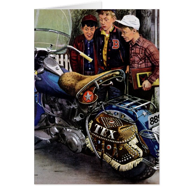 Texs motorcykel hälsningskort (Framsidan)