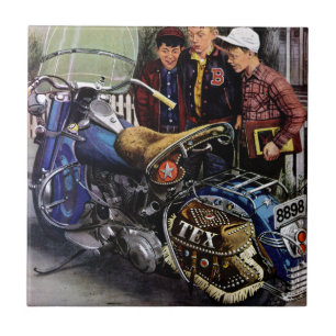 Texs motorcykel kakelplatta