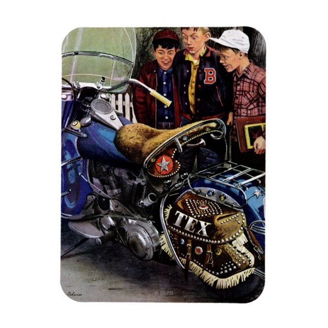 Texs motorcykel magnet (Vertikal)