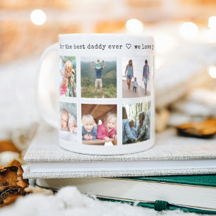 Text 10 Photo Collage Modern Minimal Keepsak Kaffemugg