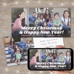 Text 4 Photo Collage Retro White Typography Julkort<br><div class="desc">Skicka snyggt glatt hälsning och fyra av bildernas favoriter med chicens fotokollage med 4"x8"-helgdagskort. De här mallarna är enkla att anpassa för att inkludera alla formuleringar, t.ex. God jul, Glad helg, Säsonhälsningar, nyårschyrer osv. (IMAGE PLACEMENT TIP: Ett enkelt sätt att placera ett foto exakt på vilket sätt du vill är...</div>