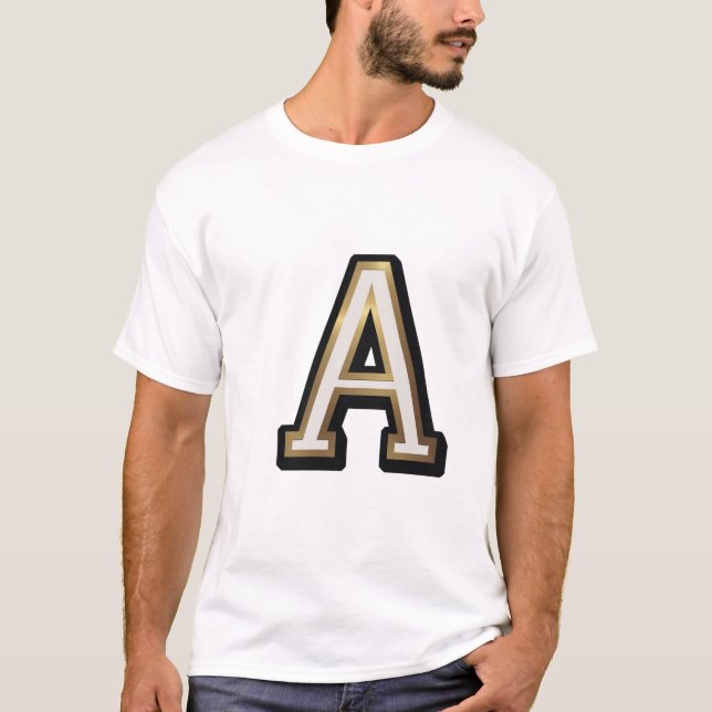 Text "A" T Shirt (Framsida)