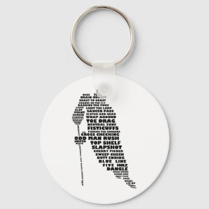 Text Art för Hockey Player Nyckelring