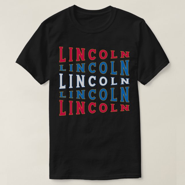 TEXT ART USA LINCOLN T SHIRT (Design framsida)