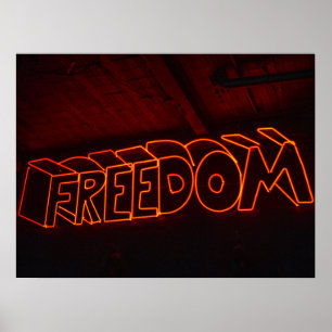 Text av typen Freedom Typografik Ord Text Art Poster