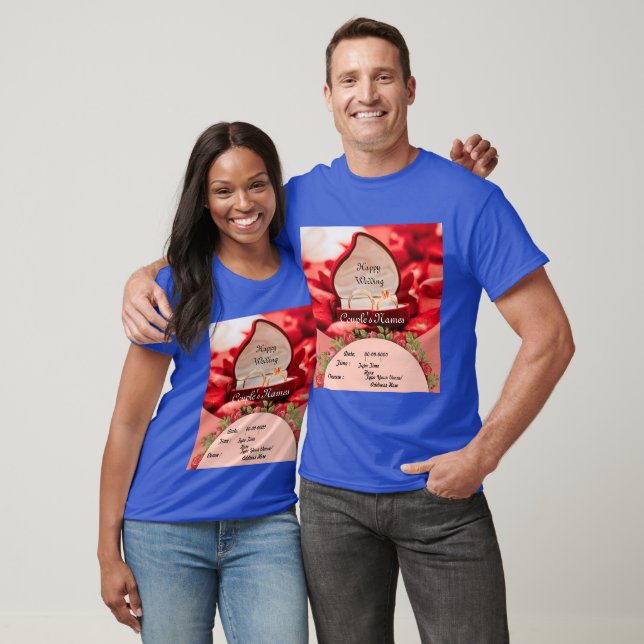 Text Bild Bröllop Kläder Par Topp - T-shirts (Unisex)