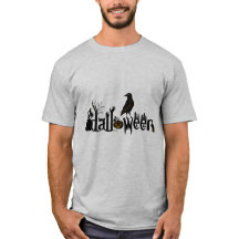 Text & Black Kråka Halloween Illustration