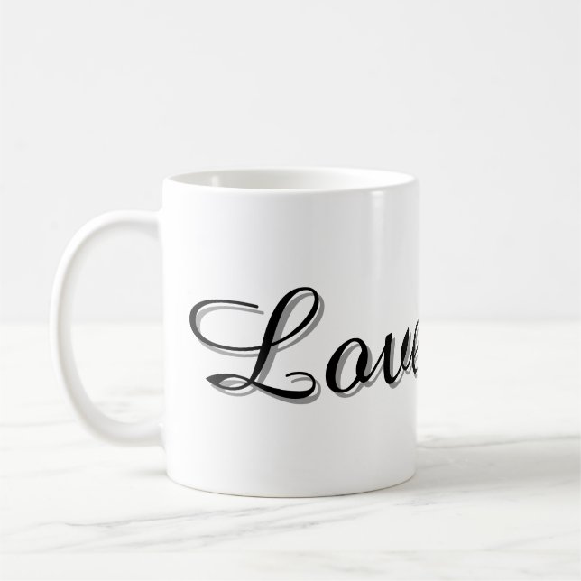 Text Design Mug Kaffemugg (Vänster)