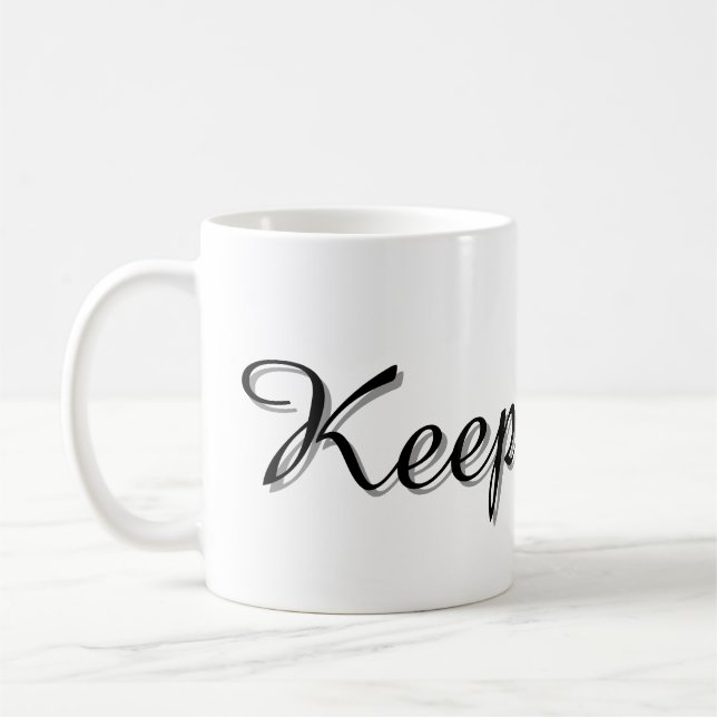 Text Design Mug Kaffemugg (Vänster)