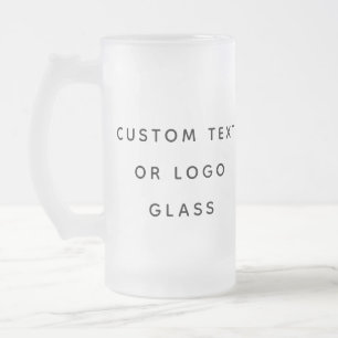 Text eller Logotyp för minimal Anpassningsbar Frostat Ölglas
