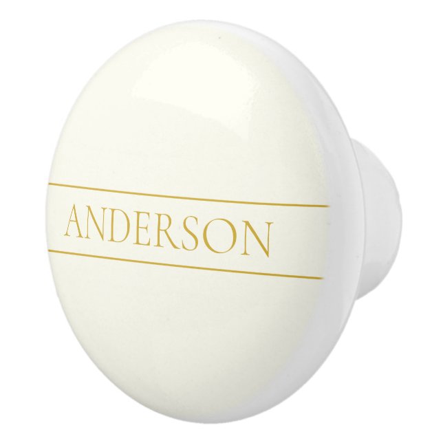 Text för Anpassadet Enkel Elegant | Guld Benvit Knopp (Höger)