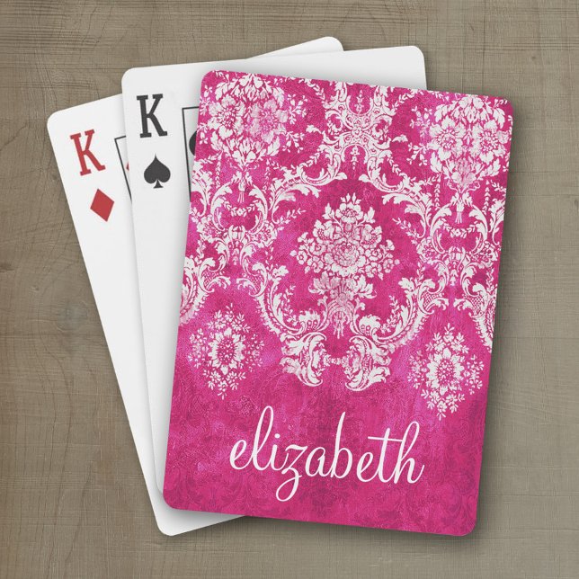 Text för anpassningsbar för mönster för shock casinokort (Personalized playing cards with custom text)