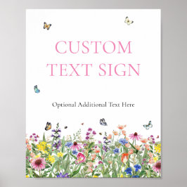 Text för Anpassningsbar för Wildblomma Bröllop Poster