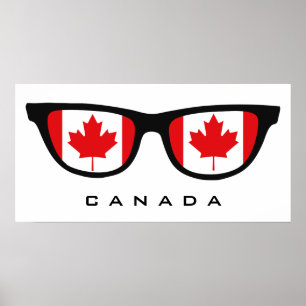 Text för anpassningsbarna Kanadas skuggor och färg Poster