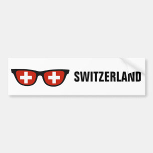 Text för anpassningsbarna Shades i Schweiz och bil Bildekal