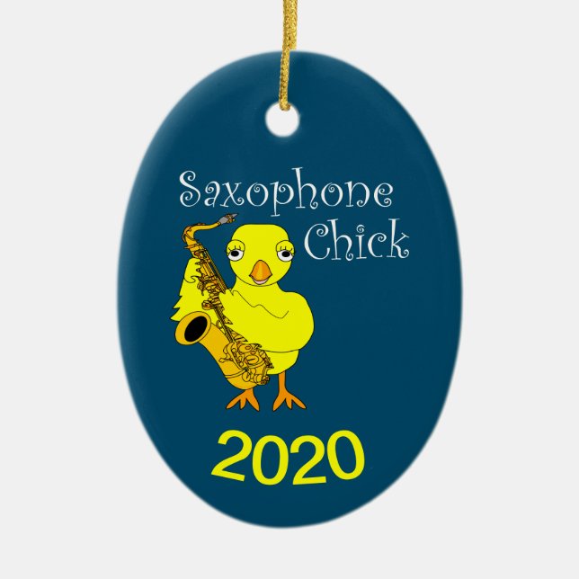 Text för axofonisk Chick Julgransprydnad Keramik (Framsidan)