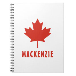 Text för Canadian Flagga Red Maple Löv Canada Day  Anteckningsbok