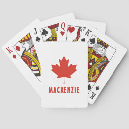 Text för Canadian Flagga Red Maple Löv Canada Day  Casinokort