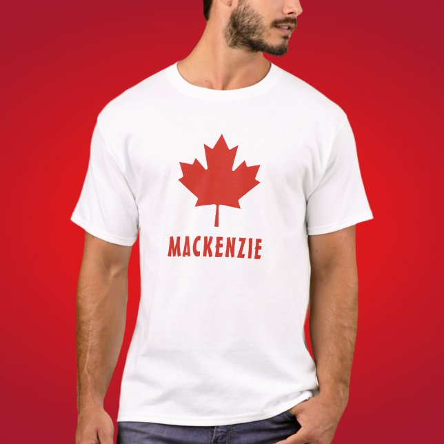 Text för Canadian Flagga Red Maple Löv Canada Day  T Shirt (Skapare uppladdad)