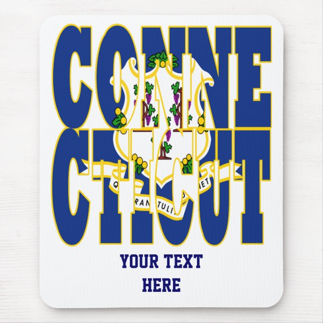Text för Connecticut statlig flagga Musmatta (Framsidan)