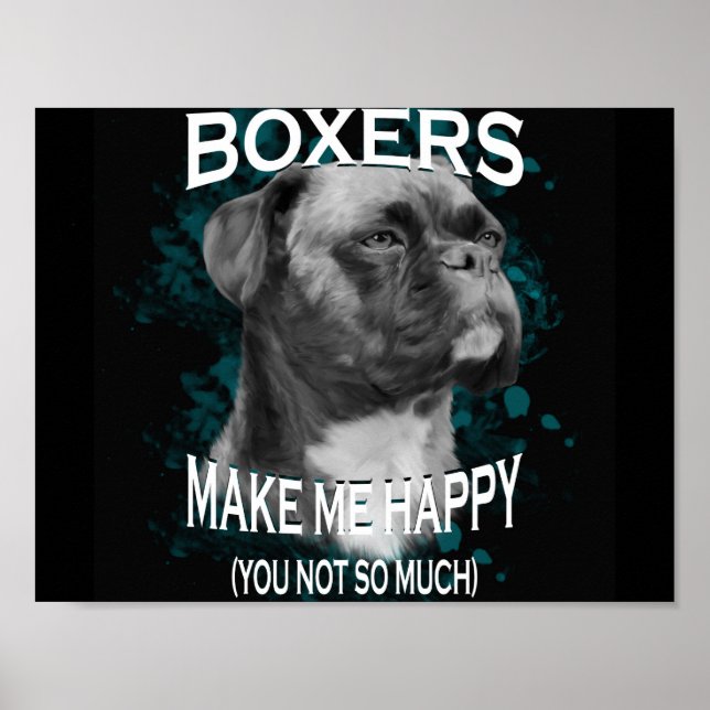 Text för Djur älskare i Boxer Hund Poster (Framsidan)