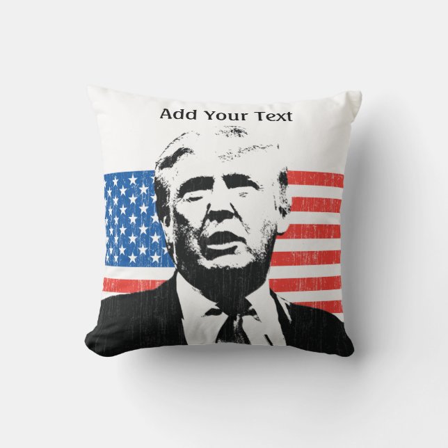 Text för Donald Trump amerikanska Kudde (Framsida)