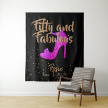 Text för femtio och Fabulous Girly Glitter Shock r