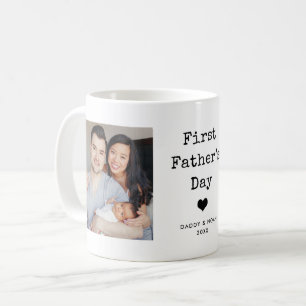 Text för fotoenkel skrivmaskin Första Fars dag Kaffemugg