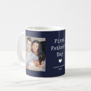 Text för fotoenkel skrivmaskin Första Fars dag Kaffemugg