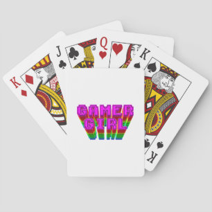 Text för gamer Girl Casinokort