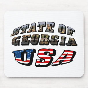 Text för Georgien och USA flagga Musmatta