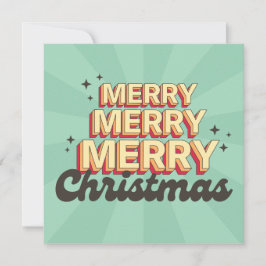 Text för god jul för av Retro-tecknad Inbjudningar