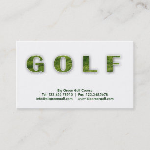 Text för gräs för Golfvisitkortgrönt Visitkort