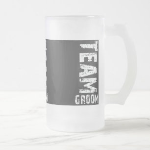Text för Grunge för lagbrudgum extra stor Frostat Ölglas