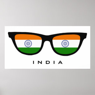 Text för Indien Shades anpassningsbar & färg poste Poster