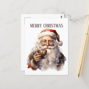 Text för julkaffe, jultomten vykort
