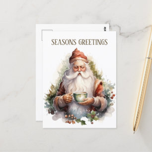 Text för julkaffe, jultomten vykort